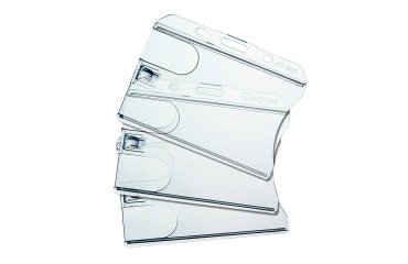 Portatarjetas rigido doble horizontal 85 x 54 mm FF906 - Caja de 50