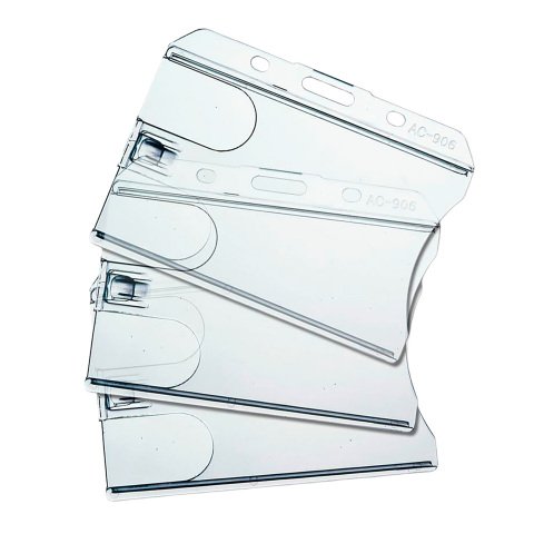Portatarjetas rigido doble horizontal 85 x 54 mm FF906 - Caja de 50