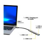 Hub & concentrateur USB Type-C 5000 Mbit/s Port Designs 900163