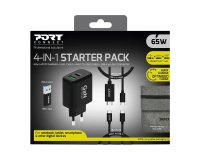 Pack de charge 4 en 1 pour PC 65W PORT
