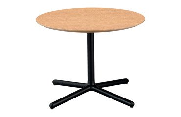 Runder Couchtisch Mag - Durchmesser 60 cm - melaminierte Platte - Metallfuß
