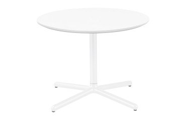 Table basse ronde Mag - diamètre 60 cm - plateau mélaminé - pied métal