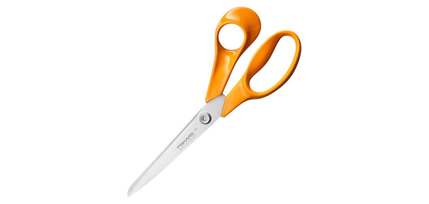 Ciseaux droitiers bouts pointus Fiskars 25 cm oranges