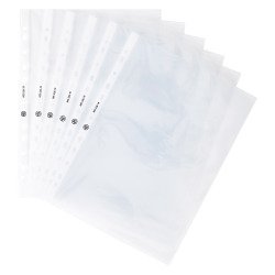 Pochettes perforées Bruneau A4 polypropylène lisse 9/100e - Boîte de 100