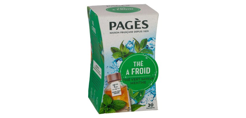 Thé à froid saveur menthe Pagès - Boîte de 20 sachets