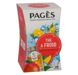 Thé à froid saveur mangue Pagès – Boîte de 20 sachets