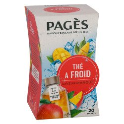 Thé à froid saveur mangue Pagès – Boîte de 20 sachets