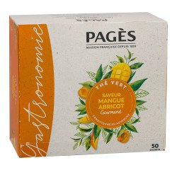 Thé vert mangue abricot Pagès – Boîte de 50 sachets