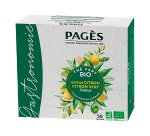 Thé vert citron-citron vert Bio Pagès - Boîte de 50 sachets