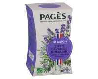 Infusion thym, lavande et romarin Bio Pagès – Boîte de 20 sachets