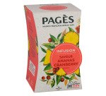 Pineapple cranberry infusion Pagès – Box of 20 sachets