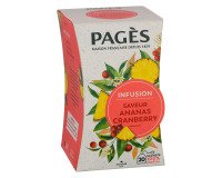 Infusion ananas cranberry Pagès – Boîte de 20 sachets