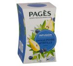 Infusion poire myrtille Pagès – Boîte de 20 sachets