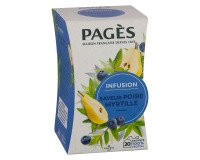 Infusion poire myrtille Pagès – Boîte de 20 sachets