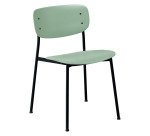 Chaise Gota - assise et dossier polypropylène - pieds métal noirs