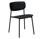 Chaise Margot - assise et dossier polypropylène - pieds métal noirs