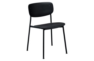 Chaise Margot - assise et dossier polypropylène - pieds métal noirs