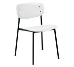 Chaise Gota - assise et dossier polypropylène - pieds métal noirs