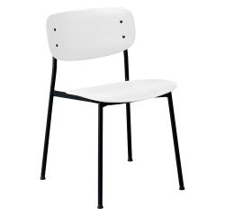 Chaise Gota - assise et dossier polypropylène - pieds métal noirs
