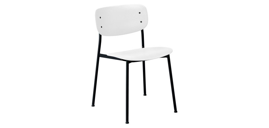 Chaise Gota - assise et dossier polypropylène - pieds métal noirs