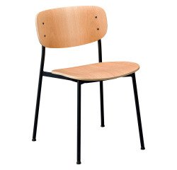 Chaise Gota - bois clair - pied noir
