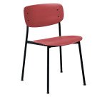 Chaise Margot - assise et dossier polypropylène - pieds métal noirs