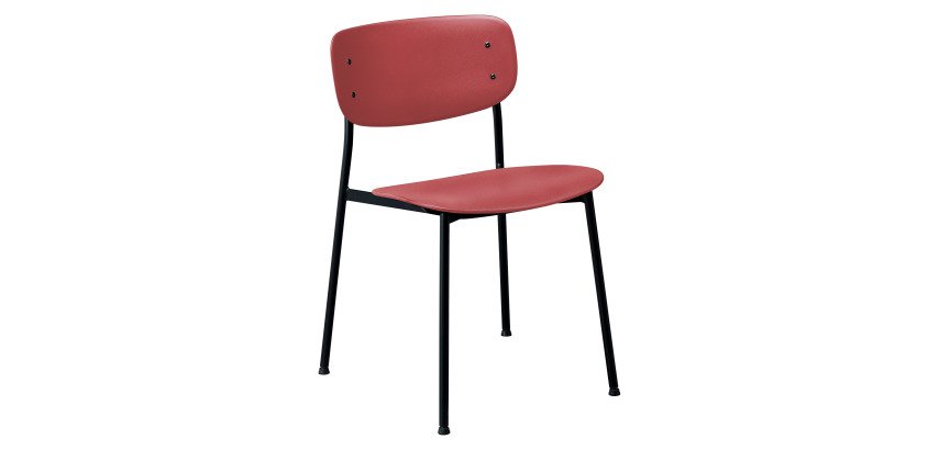 Chaise Margot - assise et dossier polypropylène - pieds métal noirs