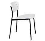 Chaise Gota - assise et dossier polypropylène - pieds métal noirs