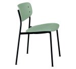 Chaise Gota - assise et dossier polypropylène - pieds métal noirs