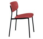 Chaise Margot - assise et dossier polypropylène - pieds métal noirs