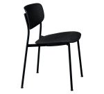 Chaise Margot - assise et dossier polypropylène - pieds métal noirs