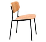 Chaise Gota - bois clair - pied noir