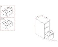 Classeurs monobloc Pro 3 tiroirs pour dossiers suspendus