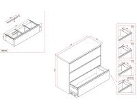 Crédences monoblocs à tiroirs