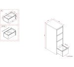 Archivador Monobloc Pro G - 4 cajones - para carpetas colgantes A4