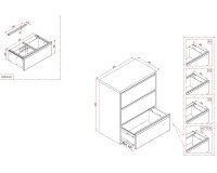 <blockquote>Monobloc Pro G credenza. 3 drawers W 80 cm anthracite RAL 7016</blockquote>