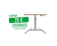 Bureau électrique compact - assis-debout - blanc - Leitz Ergo