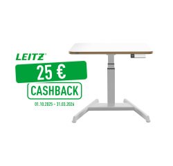 Bureau électrique compact - assis-debout - blanc - Leitz Ergo