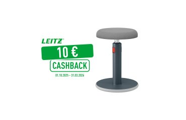 Tabouret ergonomique assis-debout - gris - Leitz Ergo