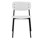 Chaise Gota - assise et dossier polypropylène - pieds métal noirs