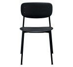 Chaise Margot - assise et dossier polypropylène - pieds métal noirs