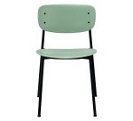 Chaise Gota - assise et dossier polypropylène - pieds métal noirs