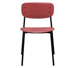 Chaise Margot - assise et dossier polypropylène - pieds métal noirs