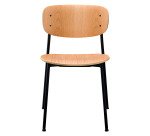 Chaise Gota - bois clair - pied noir