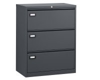 Ladekast monoblok Pro G. met 3 laden L 80 cm antraciet RAL 7016