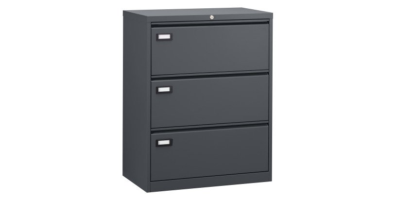 Crédence monobloc Pro G. 3 tiroirs L 80 cm anthracite RAL 7016