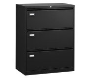 Crédence monobloc Pro G. 3 tiroirs L 80 cm noir RAL 9005
