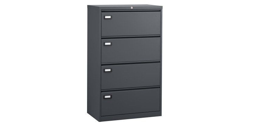 Kreditoreneinheit Pro G. 4 Schubladen B 80 cm Anthrazit RAL 7016