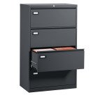 Archivador gran capacidad Pro G antracita - 4 cajones - para carpetas colgantes A4 y Folio - An 80 cm