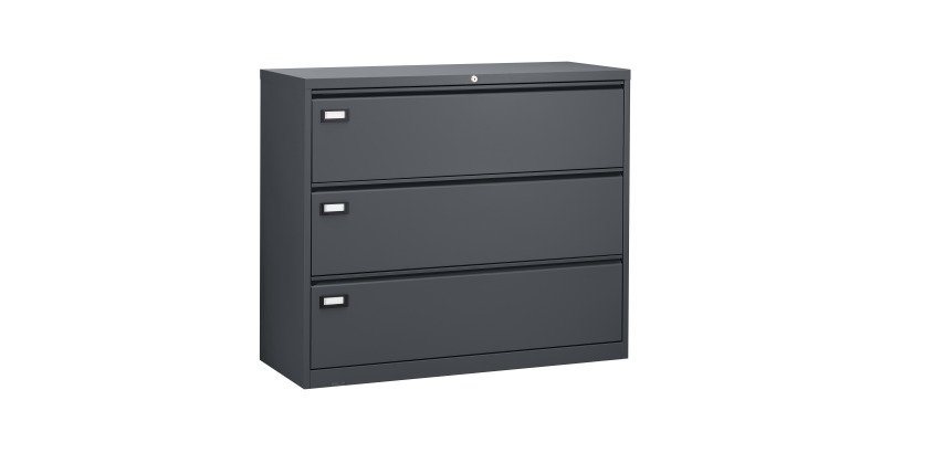 Kredenz Monoblock Pro G. 3 Schubladen B 120 cm Anthrazit RAL 7016